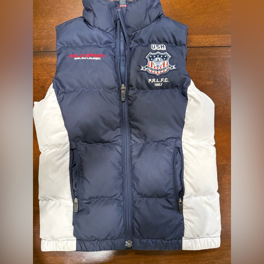 Ralph Lauren Navy USA Emblem Vest